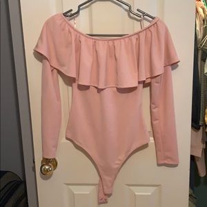 Pink body suit